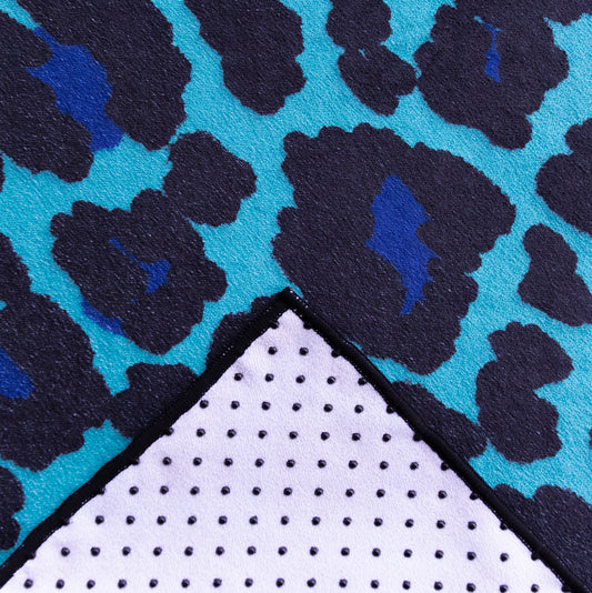 Kaleidoscope yoga towels in vibrant prints for men and women, perfect for hot yoga sessions